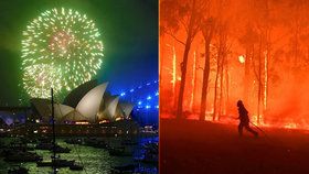 Velkolepý ohňostroj v Sydney nebude? Lidé i hasiči chtějí peníze radši na boj s požáry