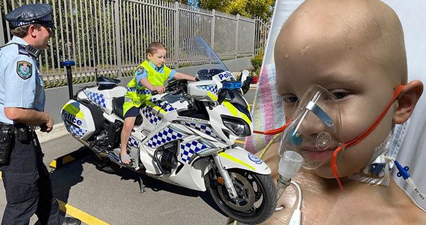 Chlapeček (6) umírající na vzácnou formu rakoviny si splnil sen: Policisté ho vzali mezi sebe