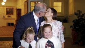 Australský premiér Scott Morrison s rodinou