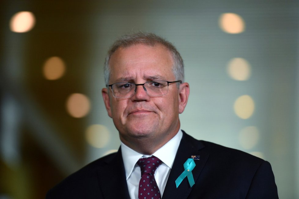 Australský premiér Scott Morrison (16. 2. 2021)