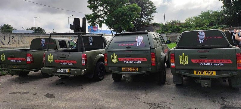 Auta darovaná ukrajinské armádě