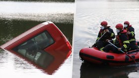 Do rybníka v pražských Kyjích sjela v pátek 14. května dodávka. Na místě zasahovali potápěči z pražského hasičského sboru.