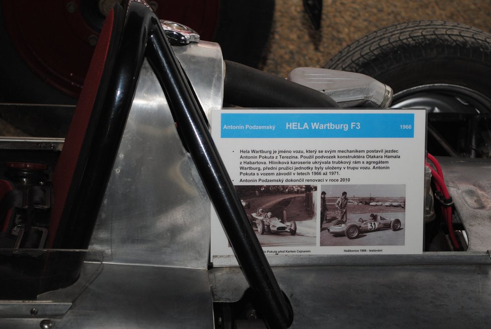 Raritou je tato formule Hela Wartburk F3, která se proháněla po okruzích v letech 1966 – 1971