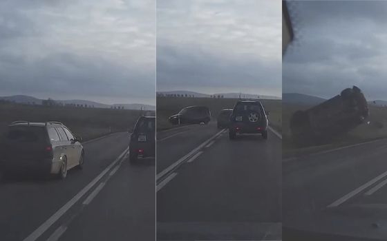 Leden 2015: 19letý mladík na Plzeňsku bezohledně předjížděl, auto vystřelil ze silnice a ujel. Zachytila ho kamera.