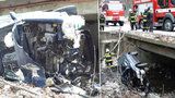 Novoroční nehoda na Chrudimsku: Auto skončilo na boku v potoce