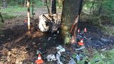 Otřesná smrt v plamenech: Dva řidiči na jihu Čech uhořeli v nabouraných autech