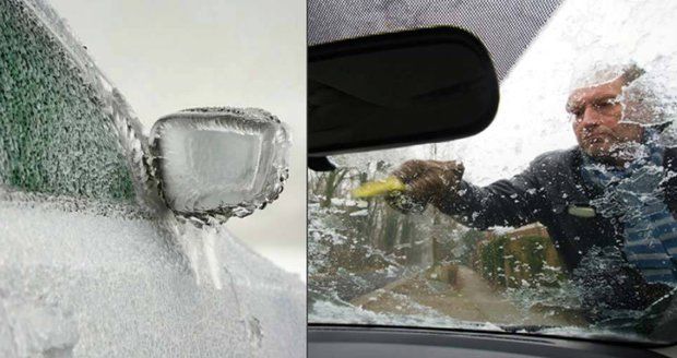 Muž (62) nechtěl škrábat namrzlé auto, nasedl a vyjel s vystrčenou hlavou z okna. Ilustrační foto