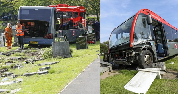 Autobus pokosil 30 náhrobků: Nezvyklý nájezd na místo věčného odpočinku!