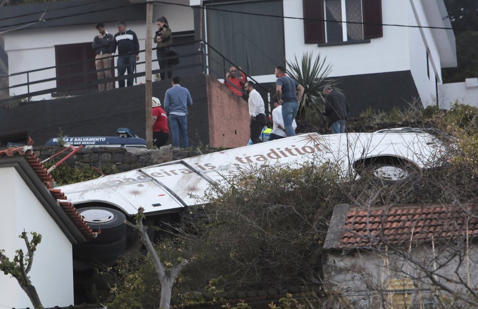 Tragická nehoda autobusu na Madeiře.