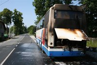 Drama na Domažlicku: Hořel autobus se studenty