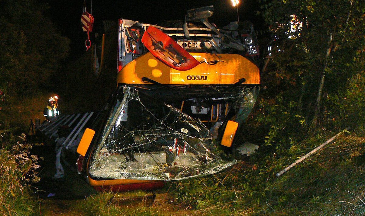 Nehoda autobusu v Německu.