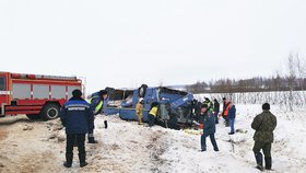 Tragická nehoda autobusu v Rusku