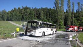 Výlet do Německa skončil požárem vozidla.