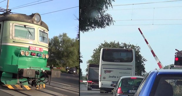 Šílený řidič autobusu ohrozil desítky lidí: Vjel na uzavřený přejezd!