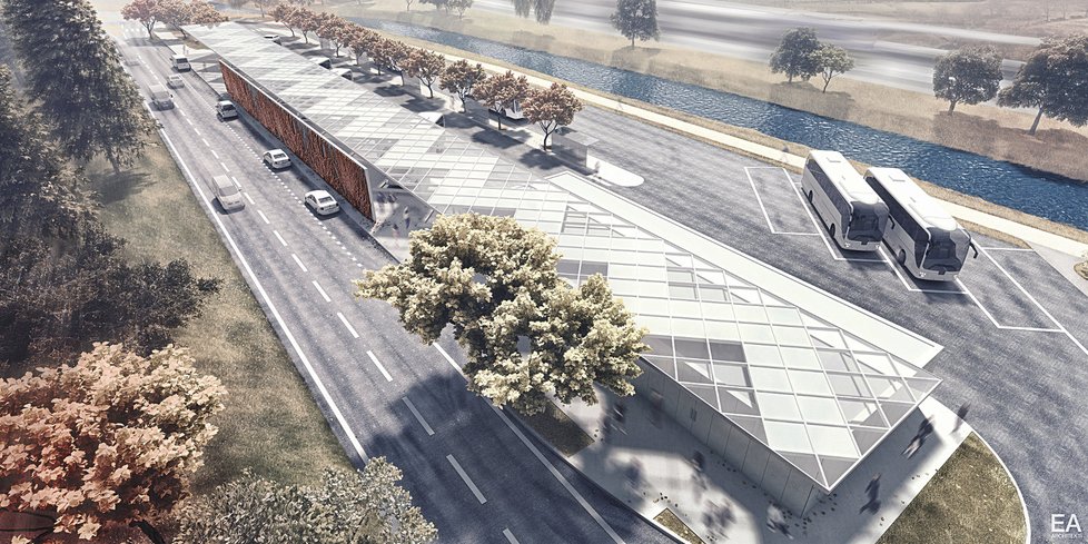 Vizualizace budoucí podoby autobusového nádraží v Blansku