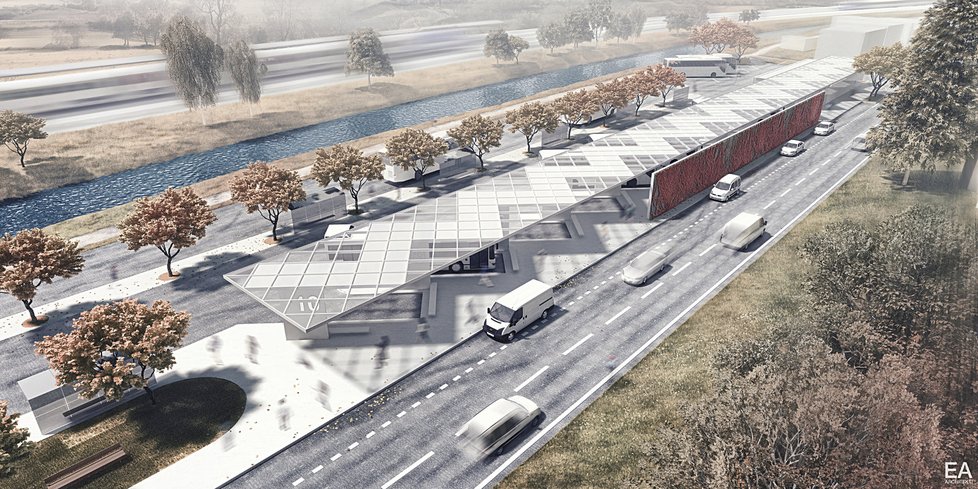 Vizualizace budoucí podoby autobusového nádraží v Blansku