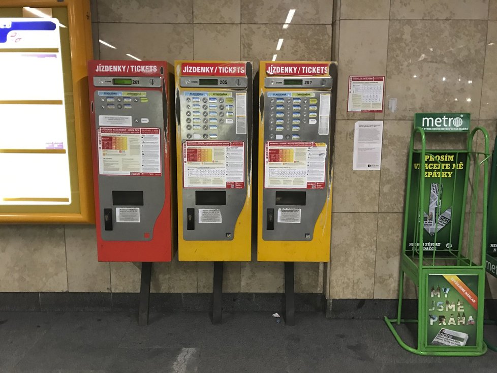 Automat na jízdenky v pražské MHD