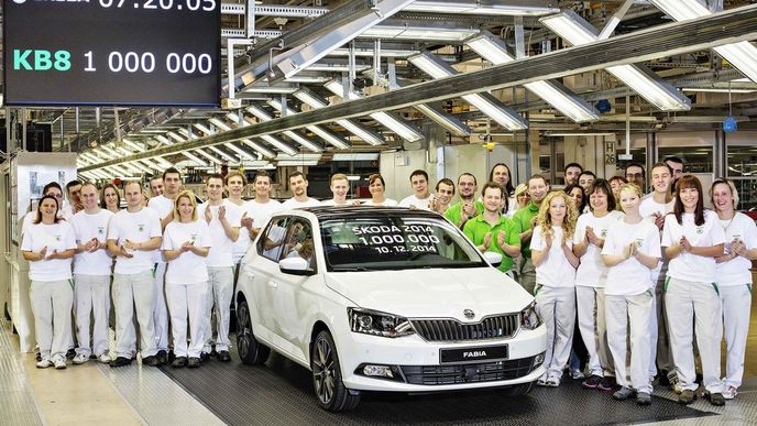 Automobilka Škoda Auto 10. prosince v hlavním výrobním závodě v Mladé Boleslavi vyrobila  miliontý vůz, bílou Škodu Fabii 1,2 TSI/81 kW. Bylo to poprvé, co Škoda za jeden rok vyrobila milion aut.