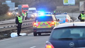 Auto srazilo na dálnici D10 muže: Náraz byl tak silný, že přeletěl svodidla