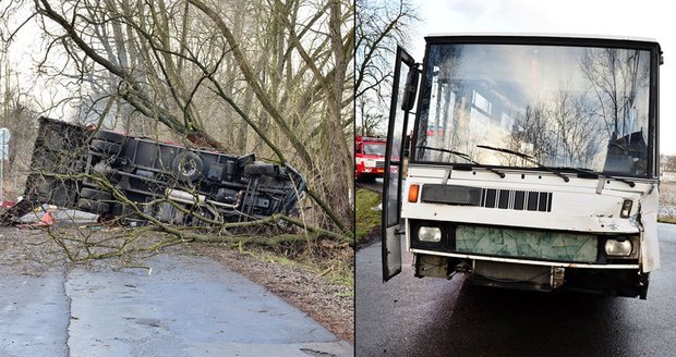 Monstrnehoda: Autobus se srazil s náklaďákem!