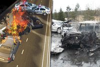Sedmnáctiletý řidič: Ukradl otci auto a uhořel na D1