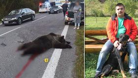 Automobil srazil medvěda. Juraj při nehodě zemřel.