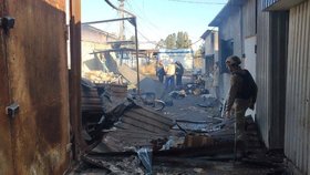 Následky ruského útoku na město Avdijivka na Ukrajině (12. 10. 2022)
