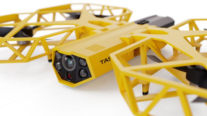 Dron vybavený taserem podle představ Axonu