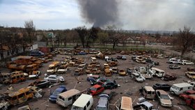 Útok na ocelárny Azovstal v Mariupolu (18.4.2022)