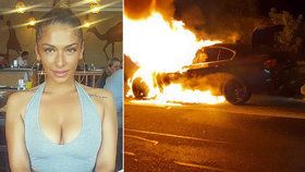 Auto právničky (†24) zachvátily plameny: Když utíkala pro pomoc, tak spadla do škvíry mezi vozovkami!