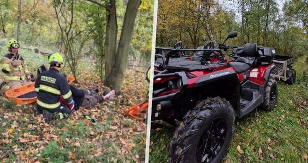 Jako „bába pod kořenem“: Dědu mezi kmeny vyprošťovali hydraulikou!