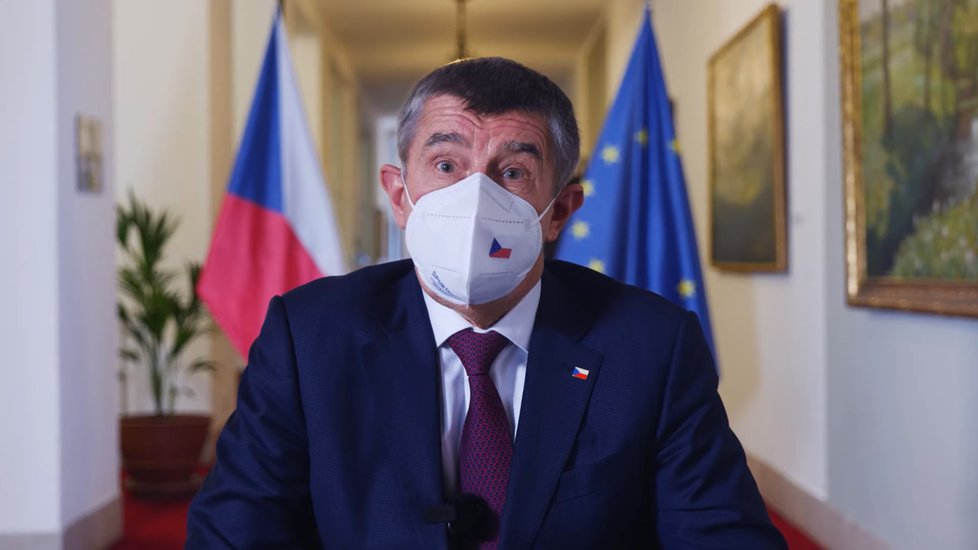 Premiér Andrej Babiš (ANO) nahrál vzkaz občanům k 17. listopadu (17. 11. 2020).