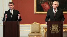 Miloš Zeman jmenoval Andreje Babiše premiérem.