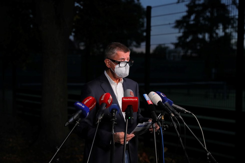 Premiér Andrej Babiš (ANO) okomentoval výsledek voleb (4. 10. 2020).