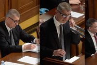 Babiš ve 20 obrazech: Křik, prosby i plná složka ve Sněmovně