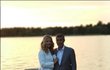 Andrej Babiš a Monika Babišová při západu slunce ve Finsku