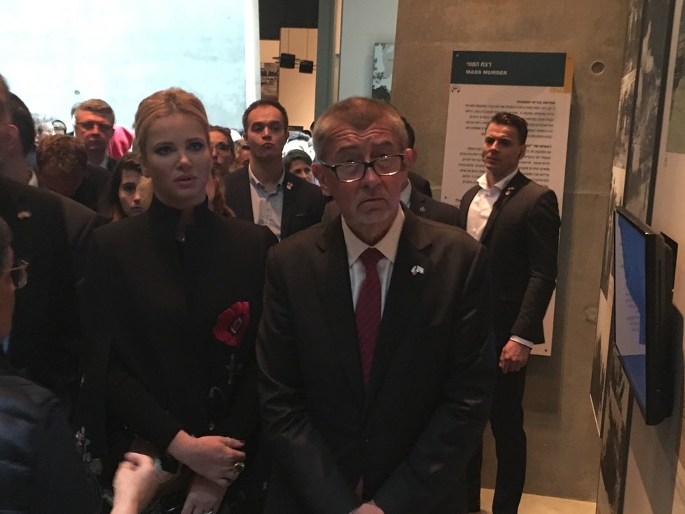 Monika Babišová se v Jeruzalémě rozplakala na návštěvě Muzea historie holokaustu. (20. 2. 2019)