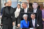 Andreje Babiš vzal Moniku s sebou do Londýna. Zatímco ladil návštěvu britské premiérky Theresy Mayové, Babišová se sháněla po zapomenutých šatech.