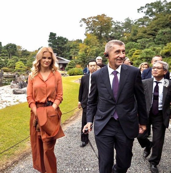 Andrej Babiš (ANO) a Monika Babišová v Japonsku (21. 10. 2019)