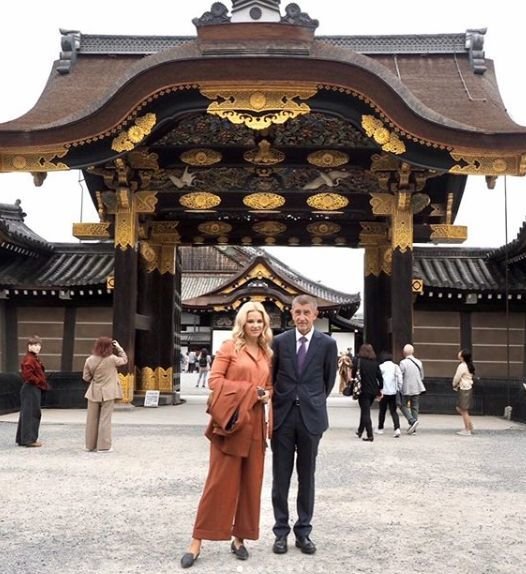 Andrej Babiš (ANO) a Monika Babišová v Japonsku (21. 10. 2019)