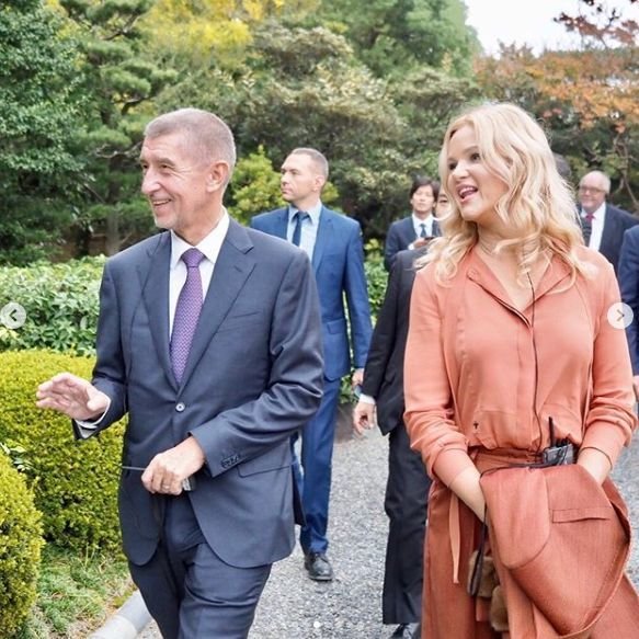 Andrej Babiš (ANO) a Monika Babišová v Japonsku (21. 10. 2019)