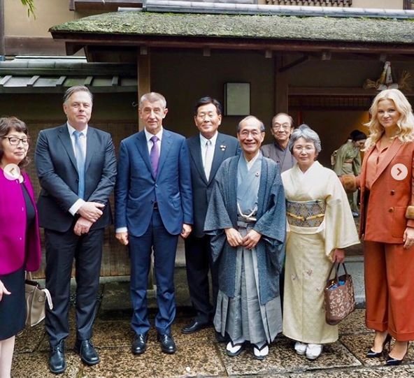 Andrej Babiš (ANO) a Monika Babišová v Japonsku (21. 10. 2019)