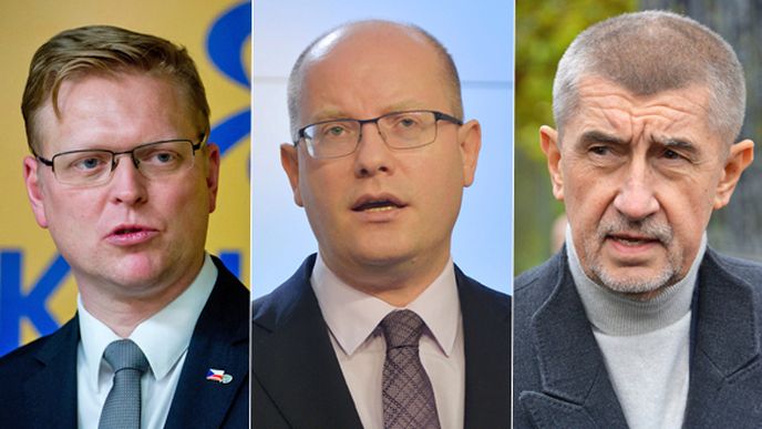 Udrží se Pavel Bělobrádek, Bohuslav Sobotka a Andrej Babiš v čele svých stran?