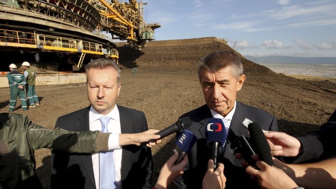 Andrej Babiš na dole Bílina