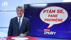 Premiér Andrej Babiš ve studiu Blesku