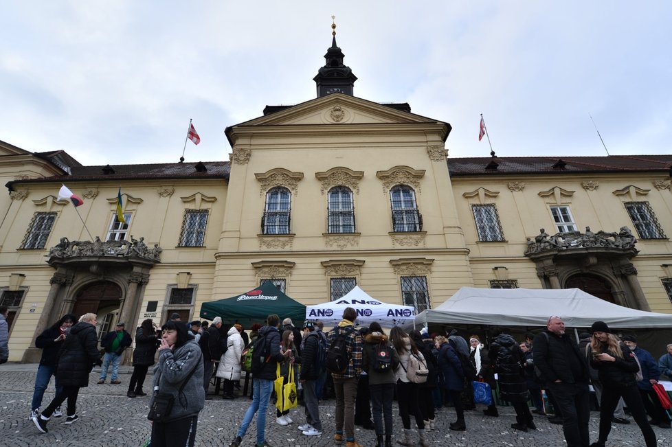 Setkání prezidentského kandidáta Andreje Babiše s občany v Brně (23. ledna 2023).