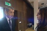 Vicepremiér Andrej Babiš (ANO) a novinářka Reportérů ČT