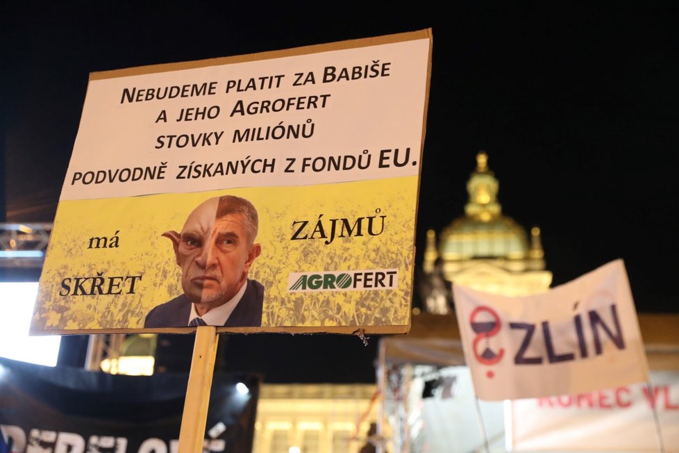 Demonstrace za odstoupení premiéra Andreje Babiše (10. 12. 2019)