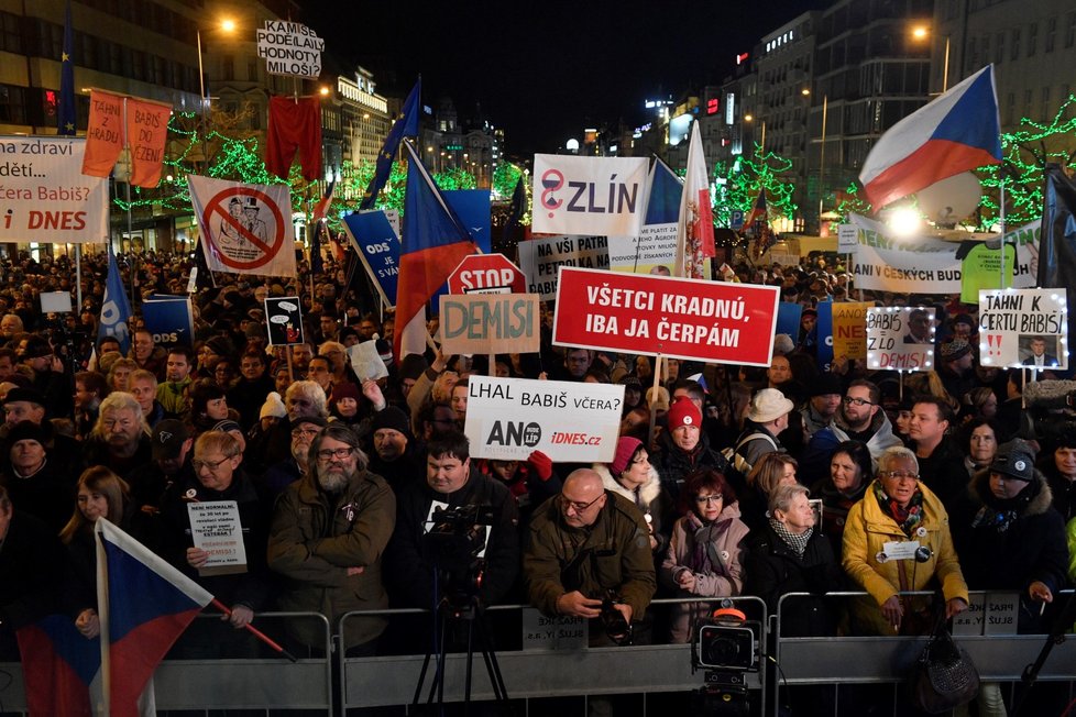 Demonstrace za odstoupení premiéra Andreje Babiše (10. 12. 2019)