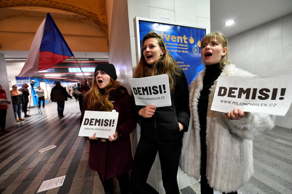 Demonstrace za odstoupení premiéra Andreje Babiše (10. 12. 2019)